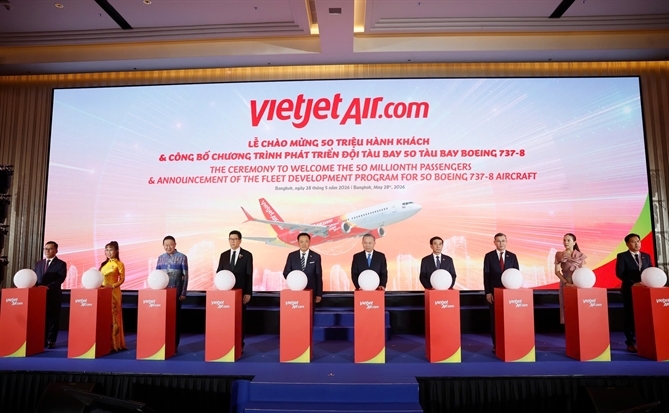 Vietjet chào mừng 50 triệu lượt khách Việt Nam - Thái Lan, mở ra giai đoạn phát triển mới với đội bay Boeing thế hệ mới
